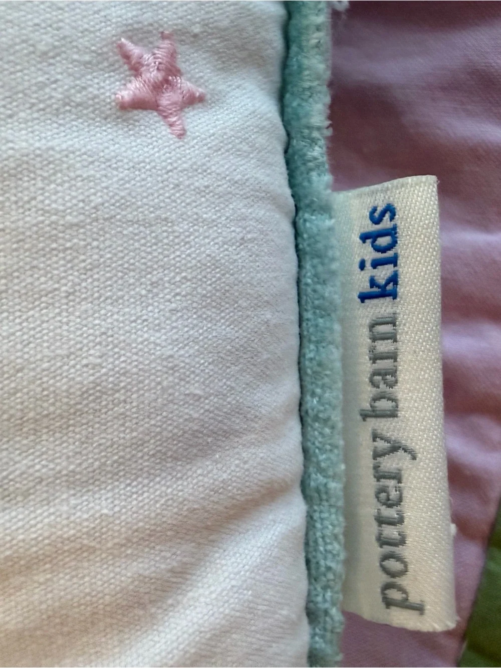 Pottery Barn Kids Striped Pastel Quilt Bedspread - Multi Pink & Gray
